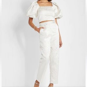 Rachel Zoe Metallic Jacquard Dress Shirt & Pants